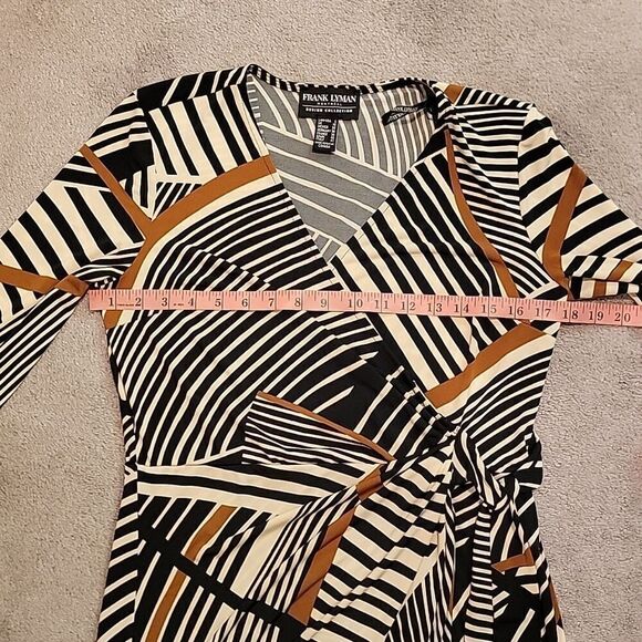 Frank Lyman print faux wrap dress sz 8 - Picture 6 of 10
